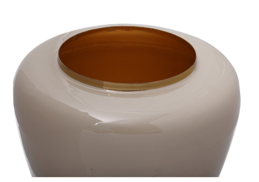 Vase Artisse - Vase en métal taupe et or 34 x 34 x 36,5cm - QZM2E-TAU - Kayoom