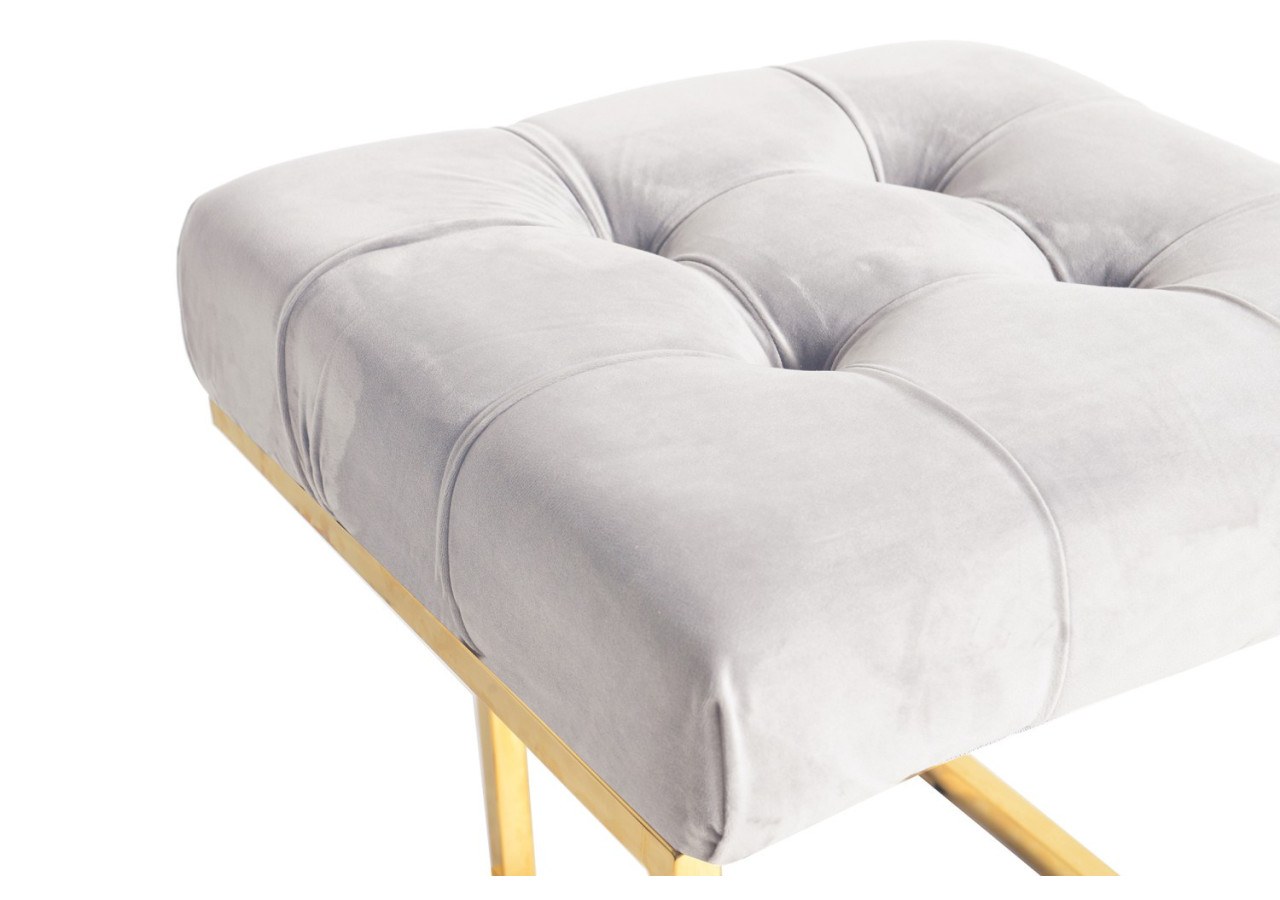 Hocker Rarity - Hocker en velours taupe 48 x 48 x 48cm - 8RITN-TAU - Kayoom