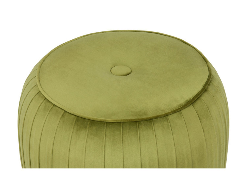 Hocker LILJE 100 - Style pistache avec pied en acier doré - 8MGO2-GRN - Kayoom