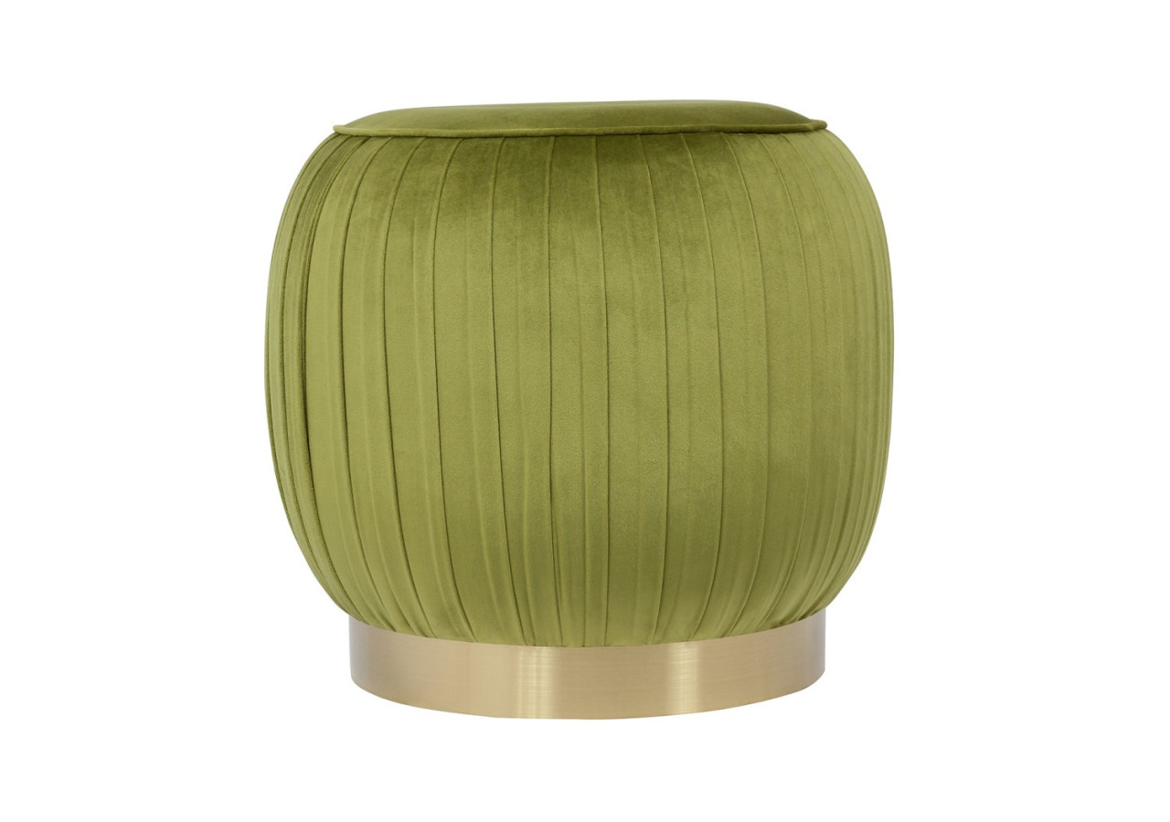 Hocker LILJE 100 - Style pistache avec pied en acier doré - 8MGO2-GRN - Kayoom