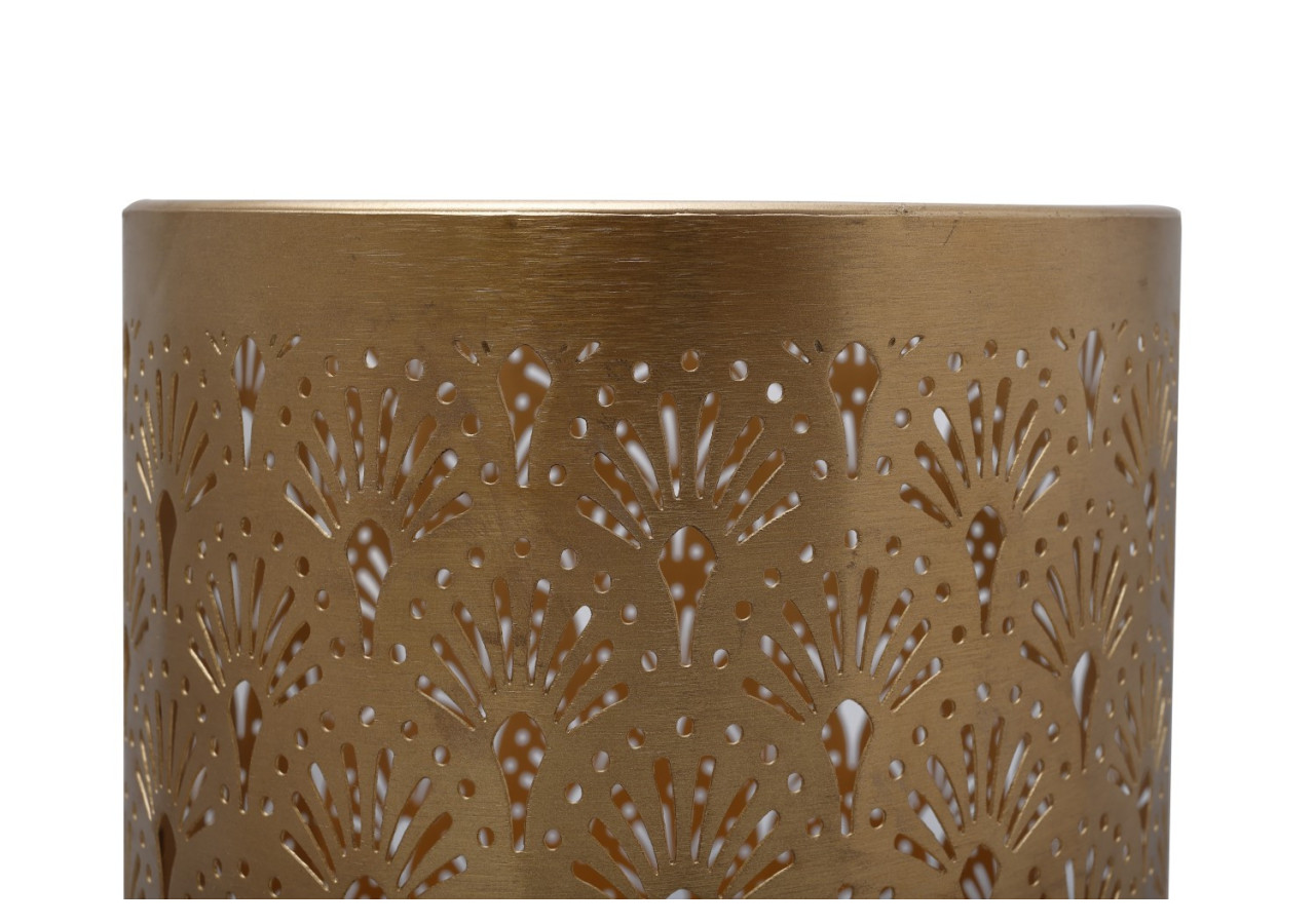 Vase Art Deco 1120 - Vase en métal gris et or - XT5CP-GRY - Kayoom