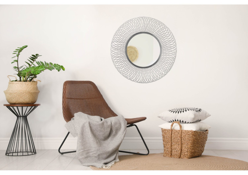 Miroir Murale Duke 400 - Argent 75cm x 75cm - 2TGI1-SIV - Kayoom