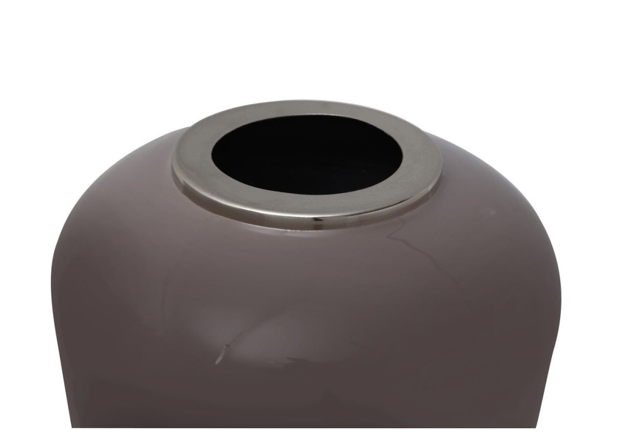 Vase de Sol Art Déco 190 - Gris et Argent - H955U-GRY - Kayoom