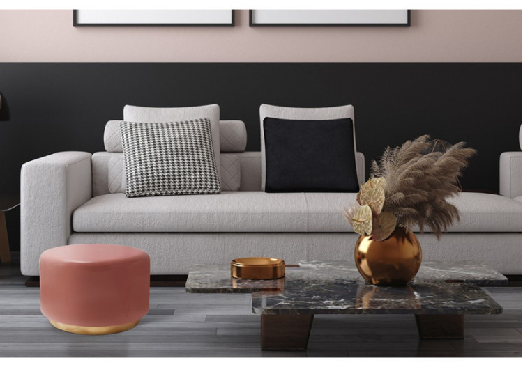 Hocker Artisse 250 - Pouf en métal rose 51,5 x 43 cm - 4WLYT-PNK - Kayoom 2