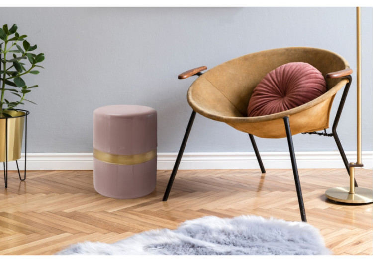 Table d'appoint Art Déco 450 - Métal altrose 45,5 x 45 cm - 3HML3-OPNK - Kayoom 2