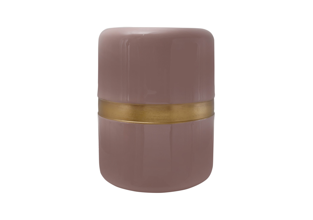 Table d'appoint Art Déco 450 - Métal altrose 45,5 x 45 cm - 3HML3-OPNK - Kayoom