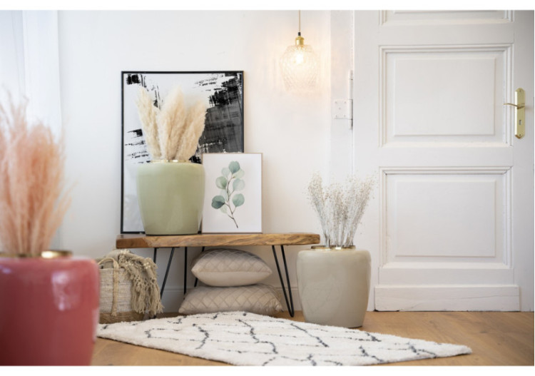 Vase Art Déco 100 - Métal menthe et doré 34 x 34 x 36,5 cm - ZGFE8-MNT - Kayoom 2