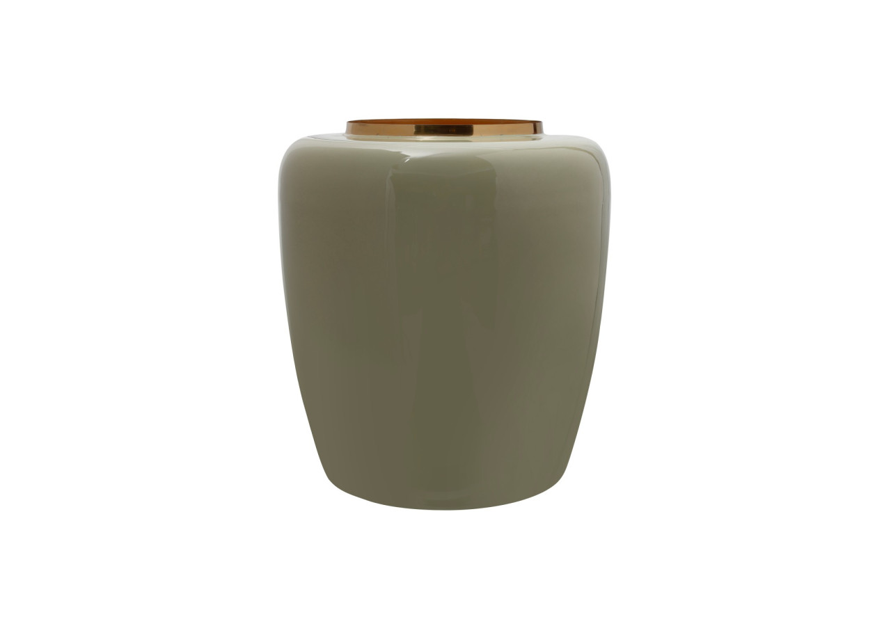 Vase Art Déco 100 - Métal menthe et doré 34 x 34 x 36,5 cm - ZGFE8-MNT - Kayoom