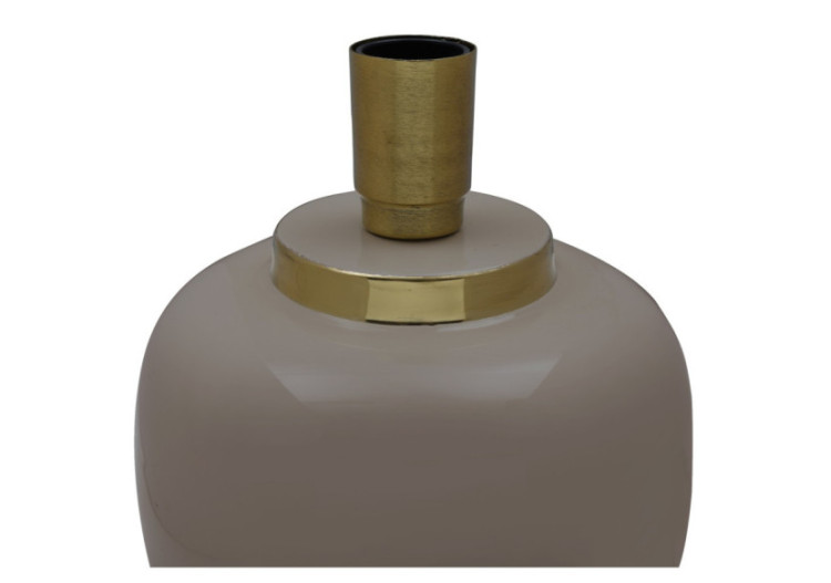 Lampe de Table Art Déco - Métal gris et doré 20 x 20 x 25 cm - WC746-GRY - Kayoom