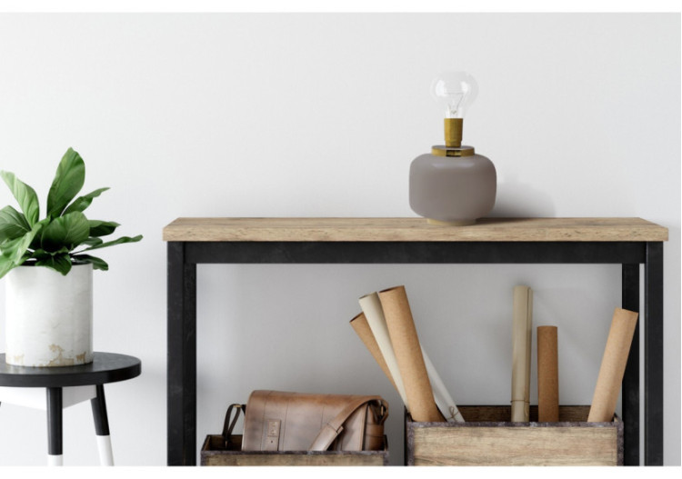 Lampe de Table Art Déco - Métal gris et doré 20 x 20 x 25 cm - WC746-GRY - Kayoom 2