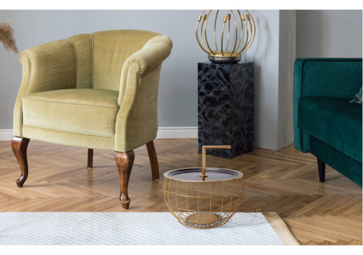 Table d'Appoint Art Déco - Métal noir 38 x 23,5 cm - 2QHZJ-BLK - Kayoom 2