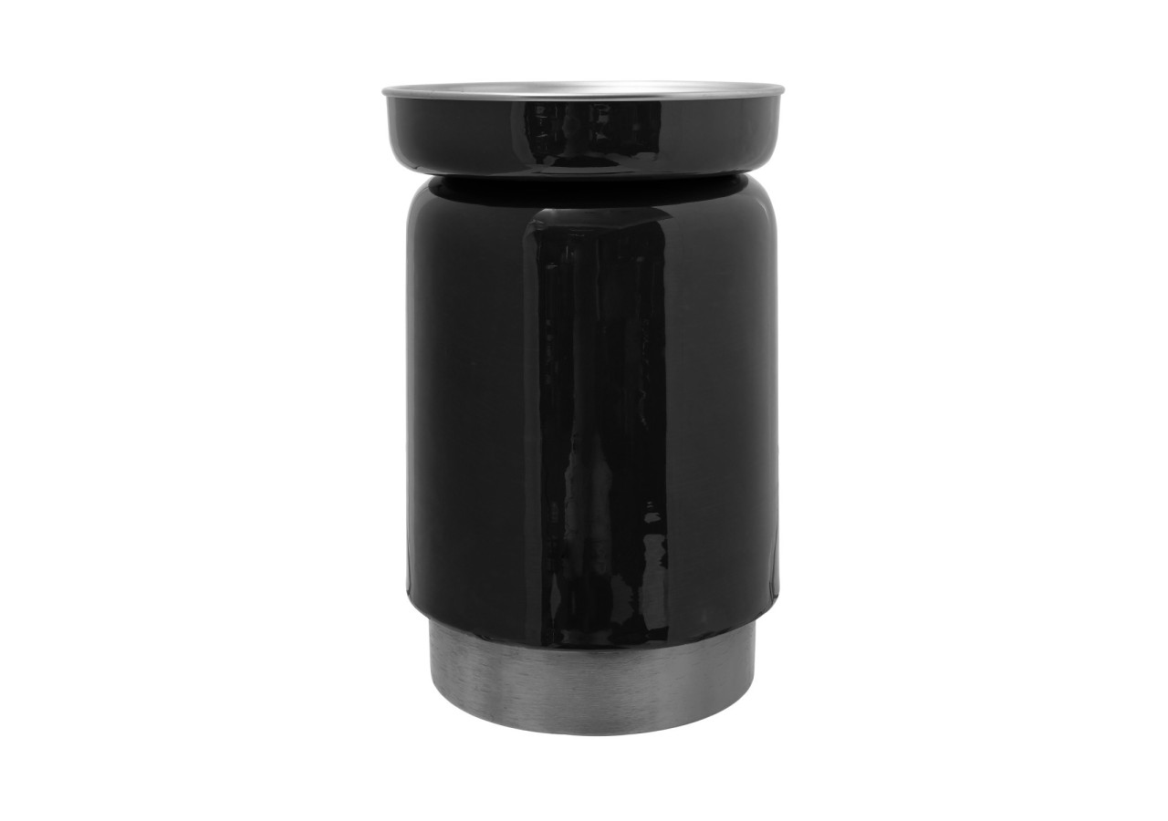 Table d'Appoint Art Déco 150 - Anthracite et Argent, Polyvalence Élégante - 293O2-ANT - Kayoom