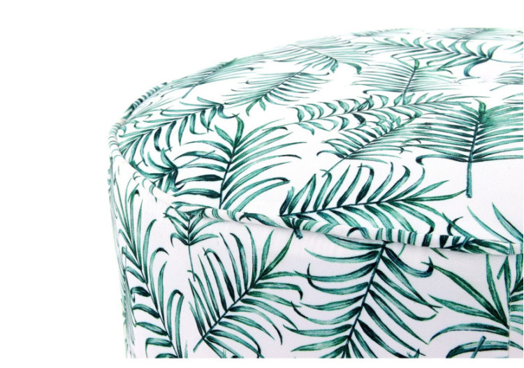 Hocker Indira 100 - Set de 2 Hockers Design Floral 45 / 58 x 32 / 36 cm - RJGFN - Kayoom