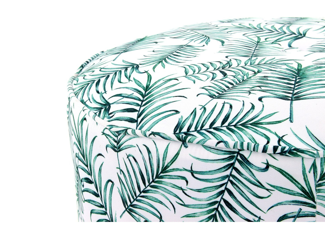 Hocker Indira 100 - Set de 2 Hockers Design Floral 45 / 58 x 32 / 36 cm - RJGFN - Kayoom