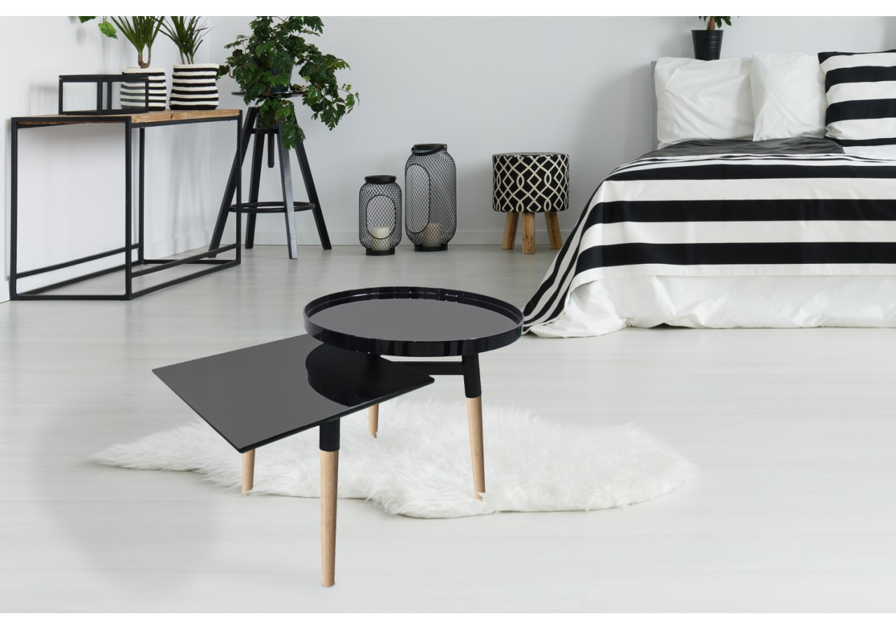 Table d'appoint Butler 200 - Design en noir et élégant - 4LHNP - Kayoom