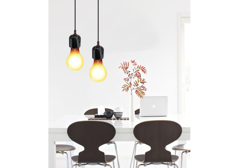 Suspension Simplista IV - Design minimaliste en marbre noir - FCB87 - Kayoom