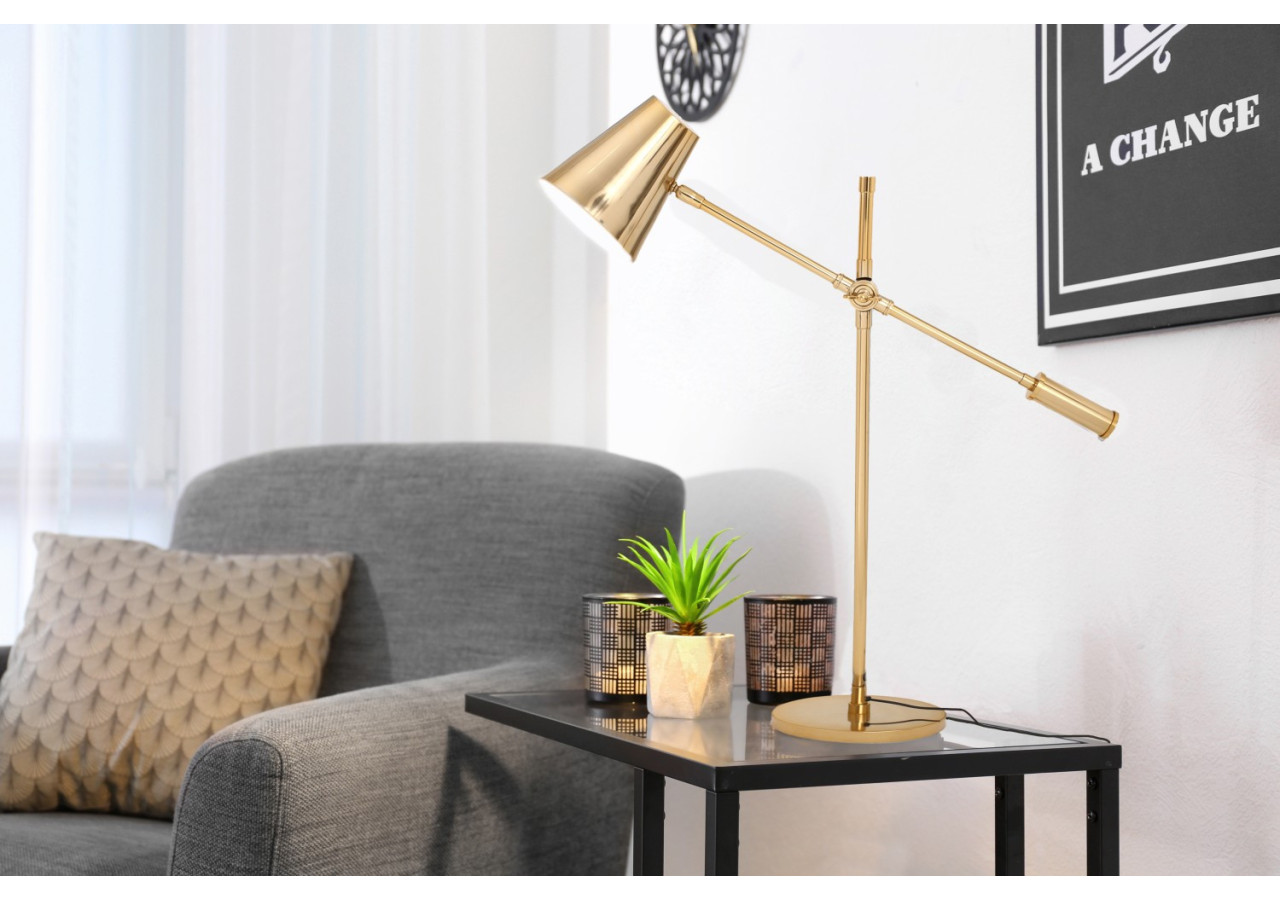Lampe de table Allen 500 - Métal doré, réglable 68 x 18 x 74 cm - RMNCK-GLD - Kayoom