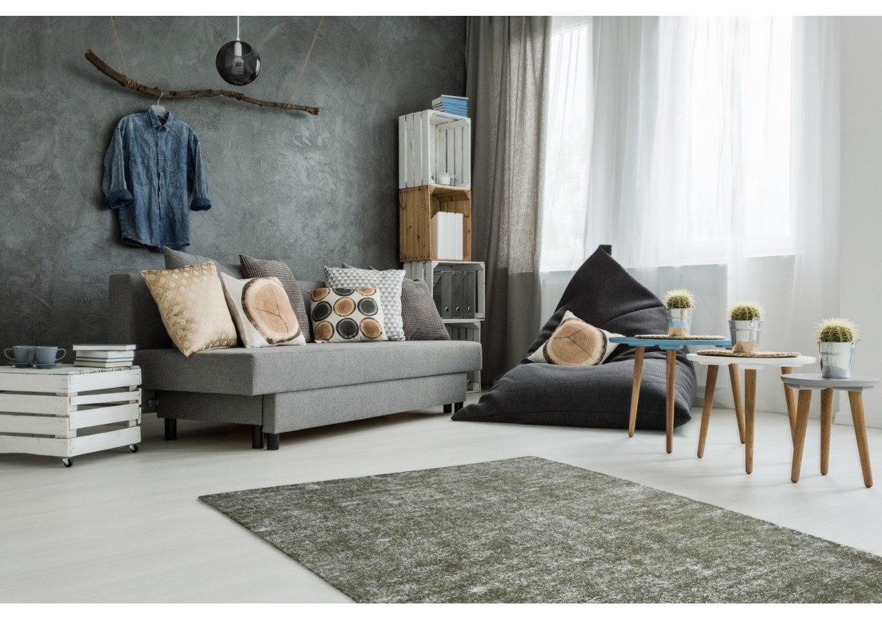 Tapis Etna 100 - Vert olive 120cm x 170cm - B5Y6J-120-170 - Kayoom