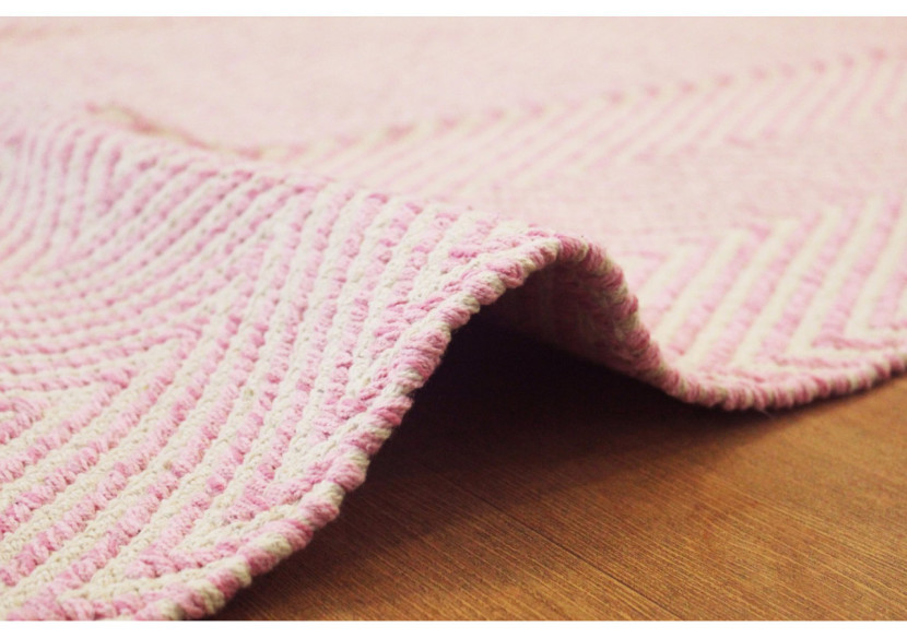 Tapis Cocktail 500 - 120x170 cm en coton rose - YLN4P-120-170 - Kayoom