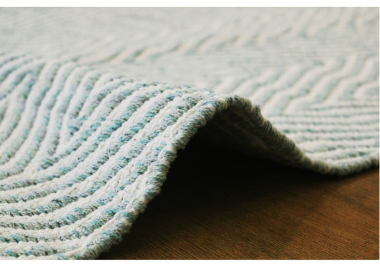 Tapis Cocktail 400 - Tapis en coton turquoise 160cm x 230cm - 3K75B-160-230 - Kayoom 2