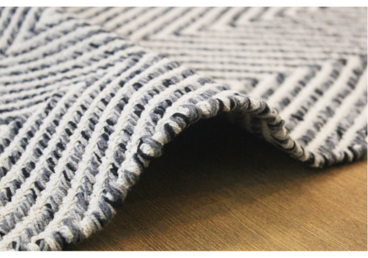 Tapis Cocktail 500 - Tapis en coton gris 80cm x 150cm - UJQ4A-80-150 - Kayoom 2