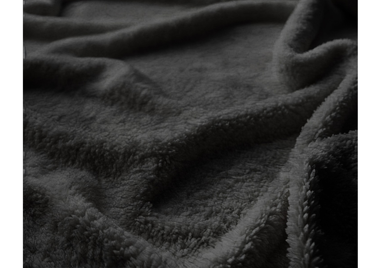 Rideaux Teddy Noir - Effet Occultant avec Crochets 300 x 250 cm - 17020052 - Royal Textile