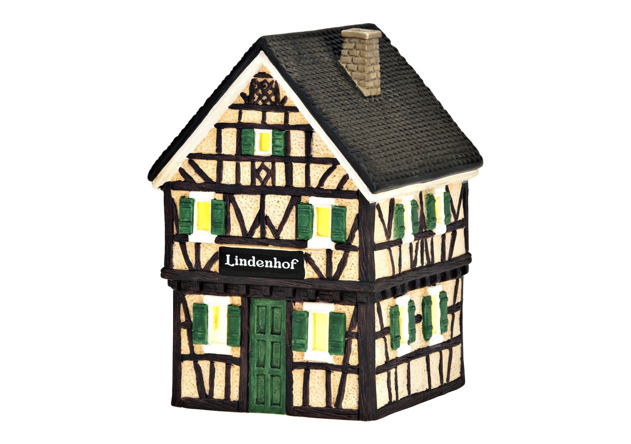 Maison de lumière Wurm - Lindenhof en porcelaine colorée 11x17x12cm - 10041952 - WURM