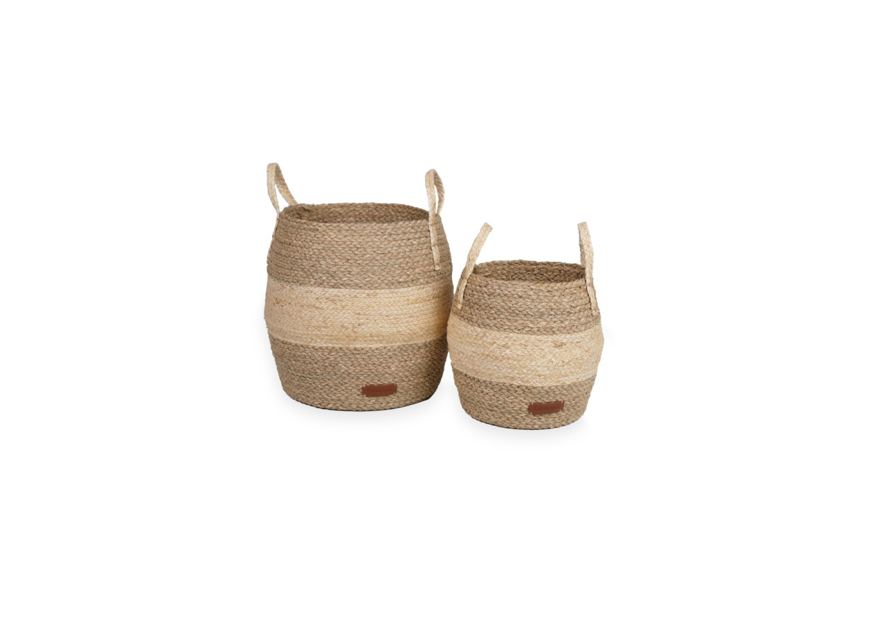Set de 2 paniers Mand Kezia - Paniers en mer naturelle - 60000154 - KidsDepot