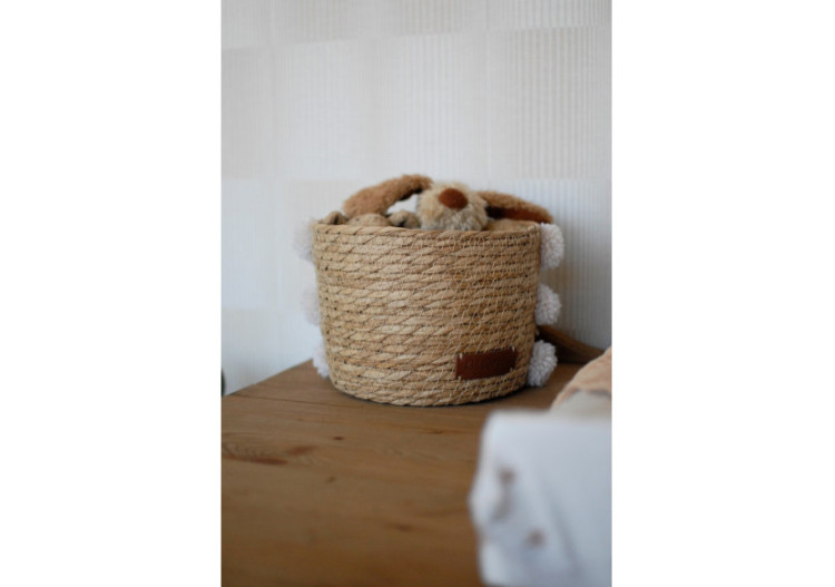 Set de 2 paniers Mand Pola - Paniers en osier avec pompons - 60000155 - KidsDepot