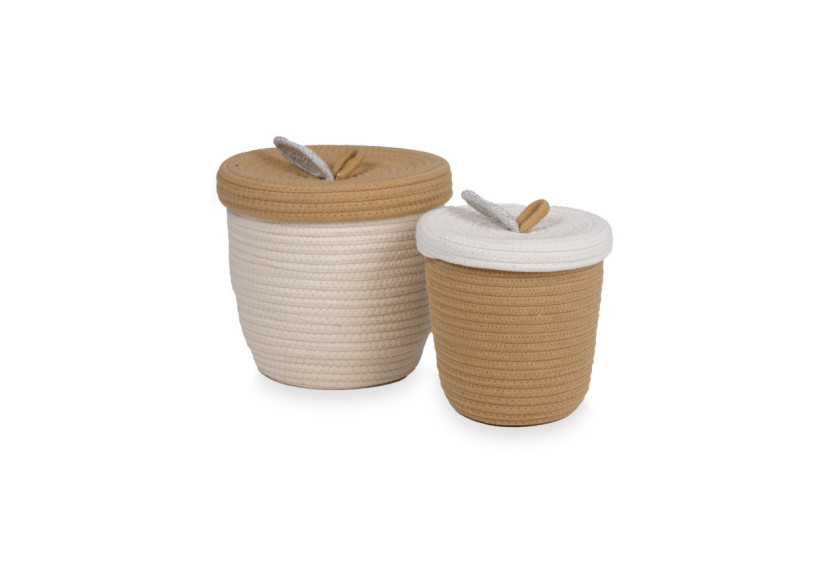 Set de 2 paniers Mand Boyan - Paniers en beige-terra - 60000158 - KidsDepot