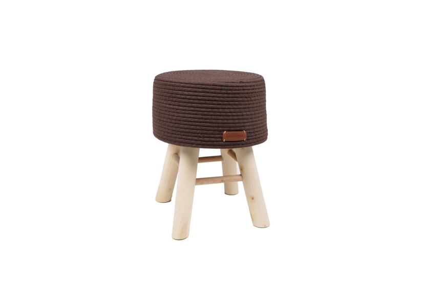 Tabouret Iggy Kruk - Marron foncé avec assise rembourrée - 60000169 - KidsDepot Tabouret Iggy Kruk - Marron foncé avec assise rembourrée - 60000169 - KidsDepot