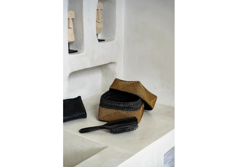 Boîte décorative en perles - Or - Taille S - BA001G-S - Bazar Bizar