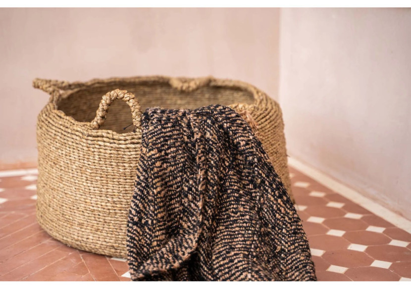 Panier Quatre Mains - Naturel - Taille L - BAJN073N-L - Bazar Bizar