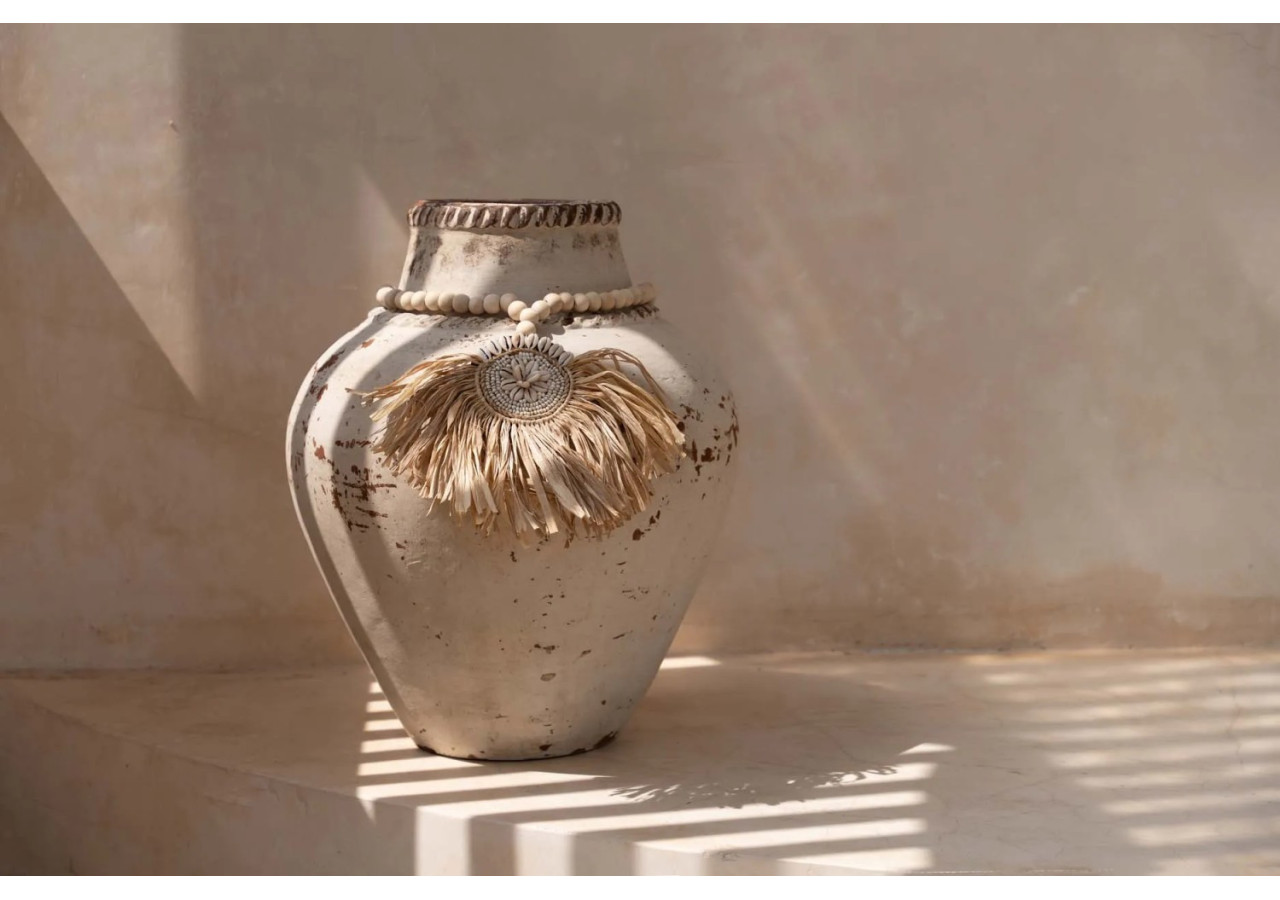 Tassel Tajoe en Raffia - Naturel - BALE094N - Bazar Bizar