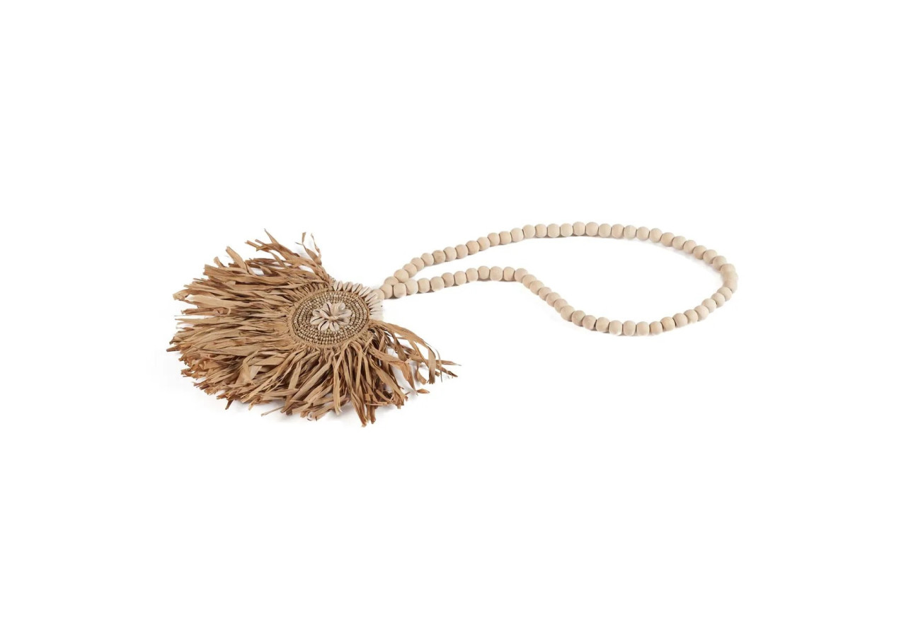 Tassel Tajoe en Raffia - Naturel - BALE094N - Bazar Bizar