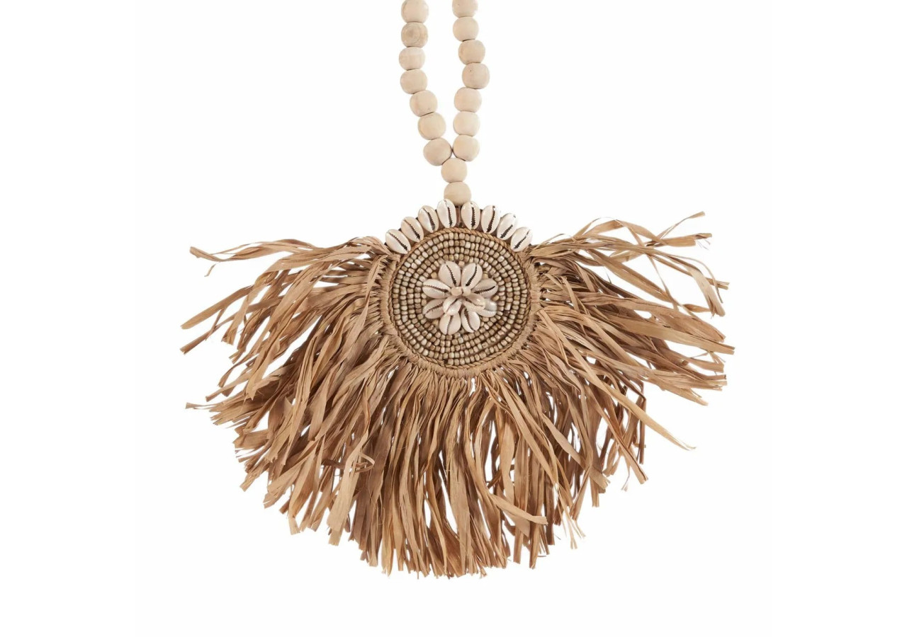 Tassel Tajoe en Raffia - Naturel - BALE094N - Bazar Bizar