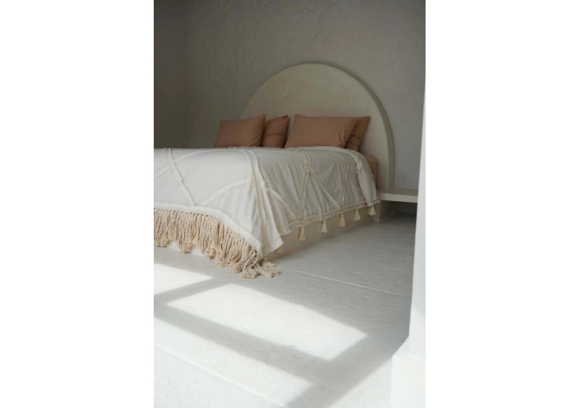 Plaid de Lit Berbère - Naturel - BARI016N - Bazar Bizar