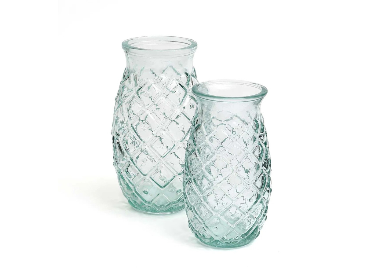 Verre Ananas - Design Coloré en Verre Recyclé - ESSAMI001B-L - Bazar Bizar