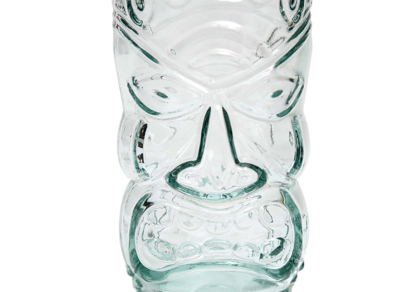 Verre Tiki en Verre Recyclé - Bleu - ESSAMI002B - Bazar Bizar
