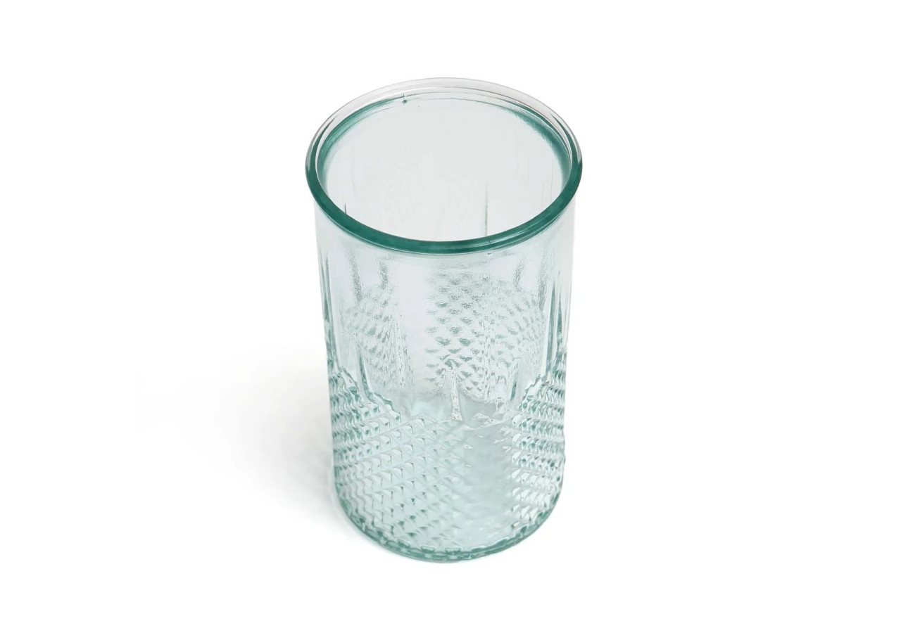 Verre Zuanshu - Verre Recyclé Bleu - Moyen - ESSAMI004B-M - Bazar Bizar