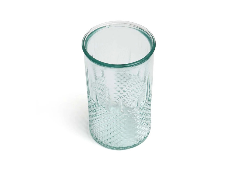 Verre Zuanshu - Verre Recyclé Bleu - Moyen - ESSAMI004B-M - Bazar Bizar