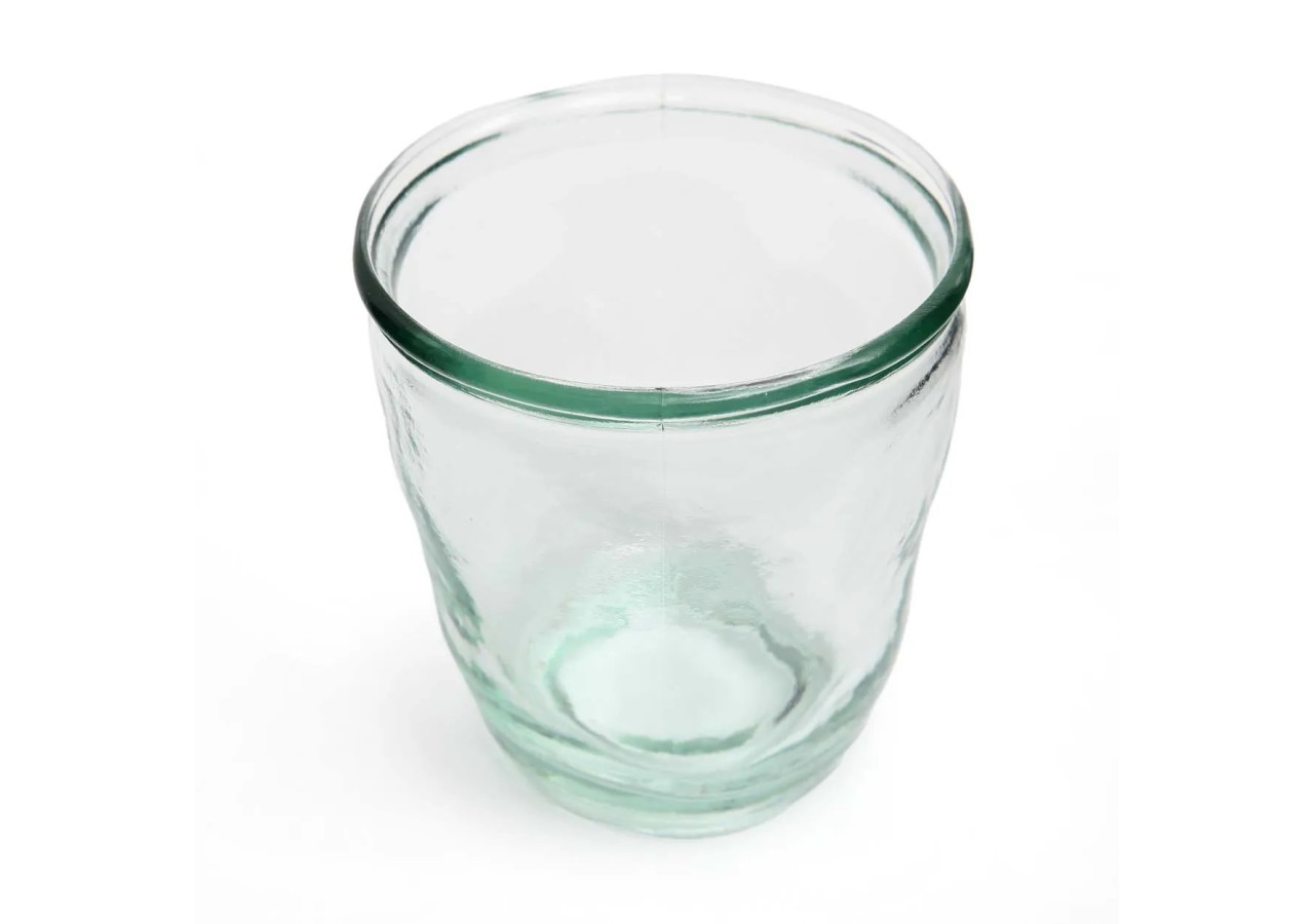 Verre Tching - Bleu en verre recyclé - ESSAMI021B - Bazar Bizar