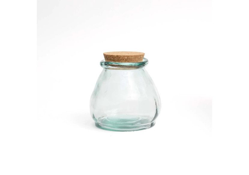 Pot en Verre Belly - Petit - Bleu - ESSAMI007B-S - Bazar Bizar