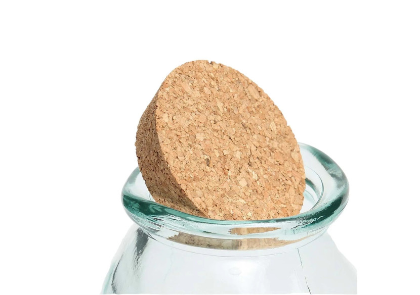 Pot en Verre Belly - Petit - Bleu - ESSAMI007B-S - Bazar Bizar