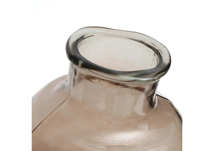 Vase Yugang - Verre Recyclé Beige - ESSAMI010Be - Bazar Bizar