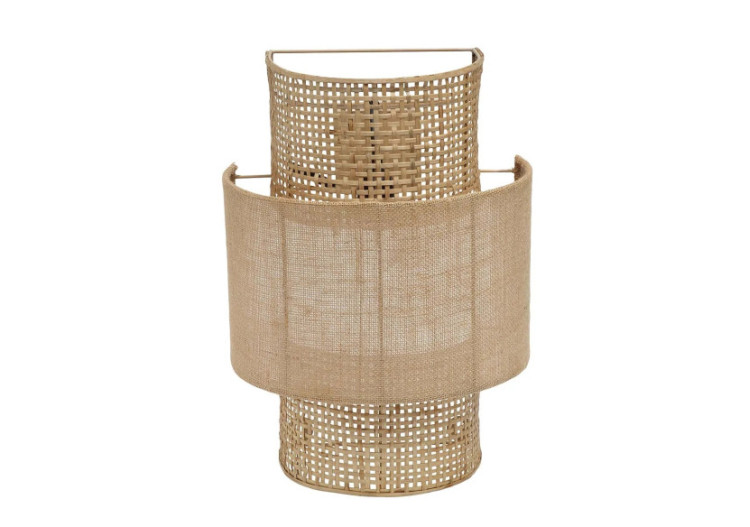 Applique Murale Bolly en Jute - Naturel - M - INEM032N-M - Bazar Bizar