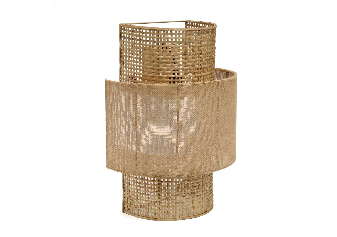 Applique Murale Bolly en Jute - Naturel - M - INEM032N-M - Bazar Bizar