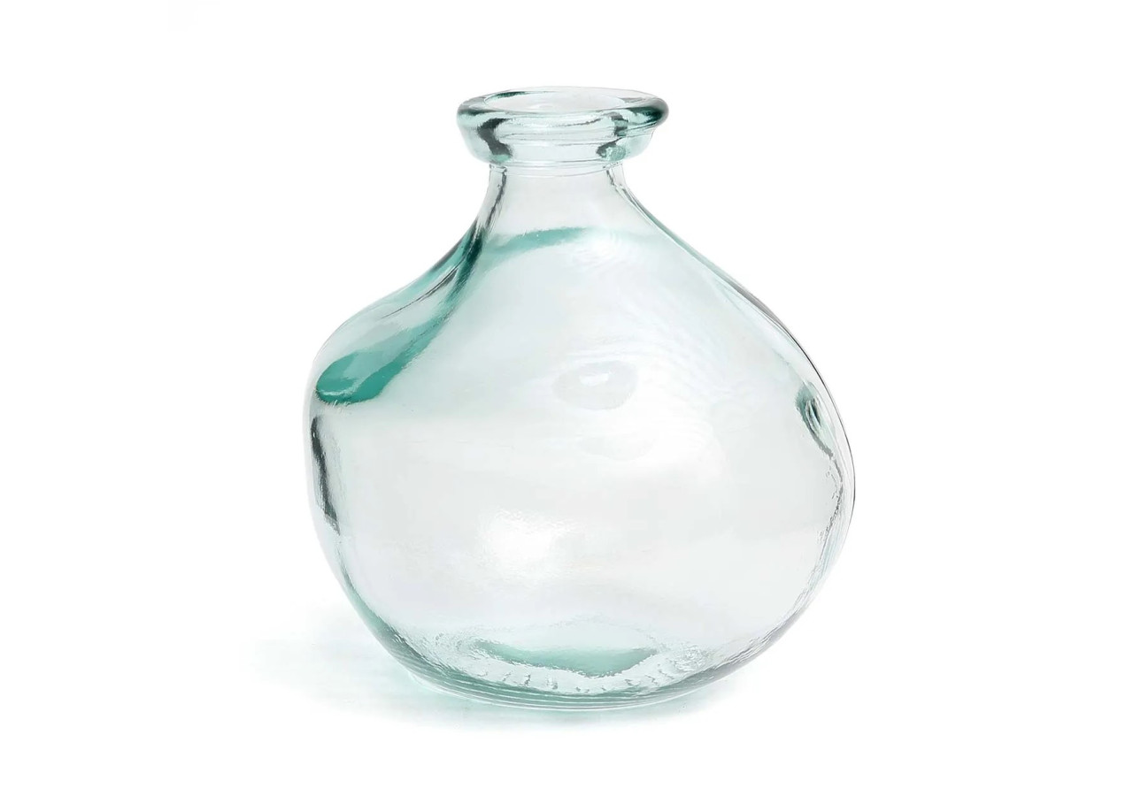Vase Xiao - Élégance Naturelle en Verre Bleu - ESSAMI011B - Bazar Bizar