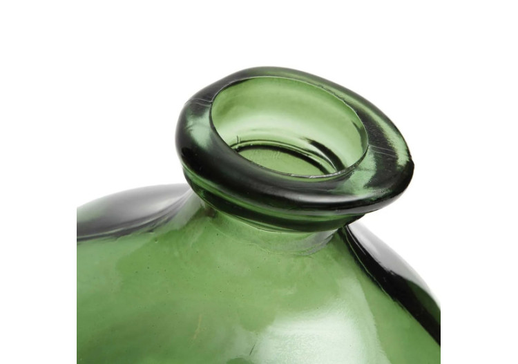 Vase Xiao - Design Naturel en Verre Vert - ESSAMI011G - Bazar Bizar 2
