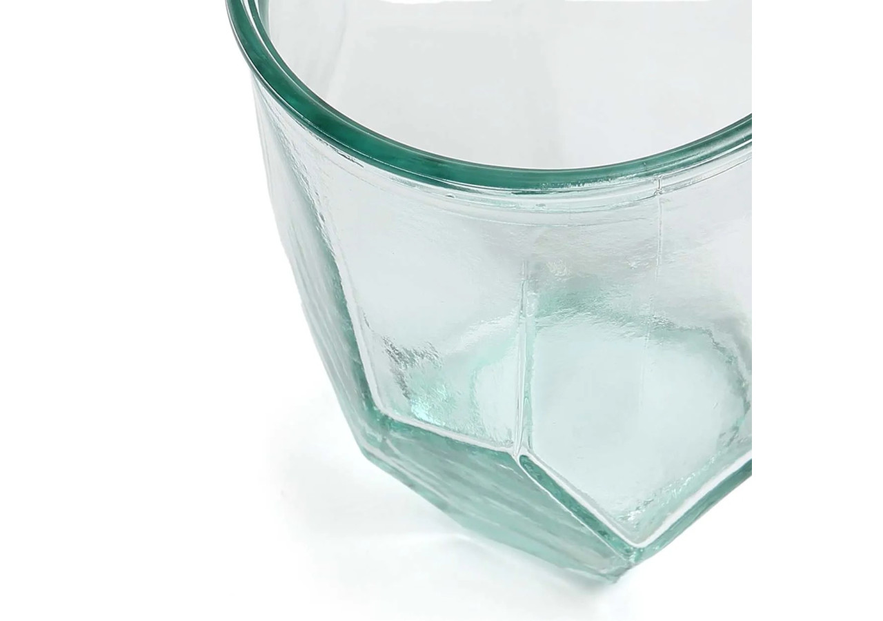 Verre Origami - Design Angulaire en Verre Recyclé - ESSAMI018B - Bazar Bizar